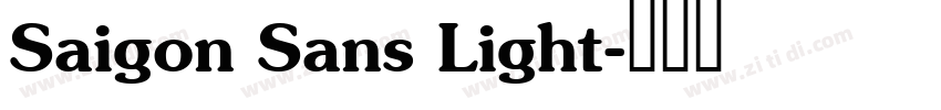 Saigon Sans Light字体转换